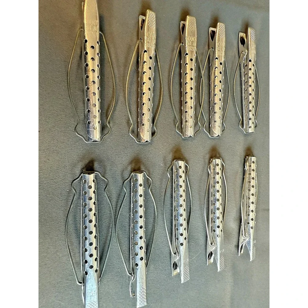 Vtg Aluminum Goody Hair Curler Rods Clips‎ Lot 20 pcs 3